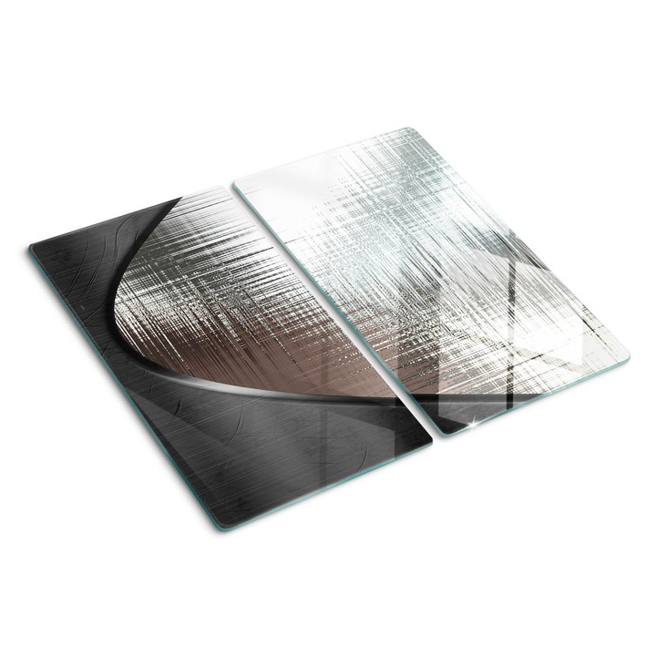 Tocatoare de bucatarie, Tulup, Metal abstract, Negru, 2x30x52 cm, 010010520010000030936