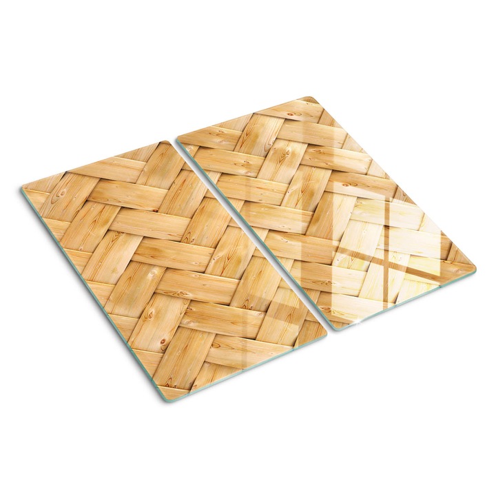 Tocatoare de bucatarie, Tulup, Model de ratan, Portocaliu, 2x30x52 cm, 010010520010000050732