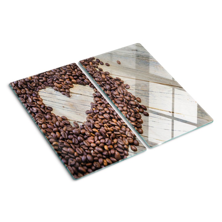 Tocatoare de bucatarie, Tulup, Inima boabe de cafea, Negru, 2x30x52 cm, 010010520010000050513
