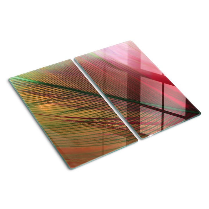 Tocatoare de bucatarie, Tulup, Pene de trandafir, Rosu, 2x30x52 cm, 010010520010000050667