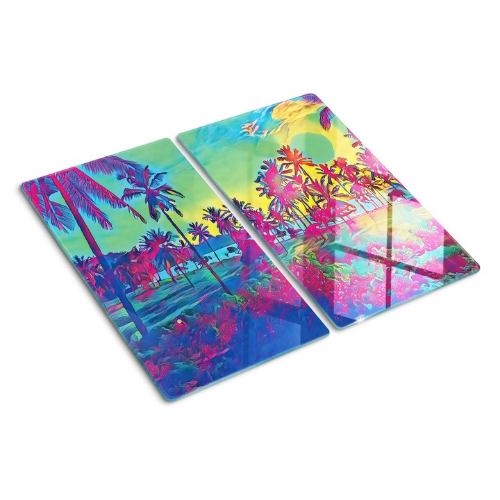 Tocatoare de bucatarie, Tulup, Palmieri, Roz, 2x30x52 cm, 010010520010000049970