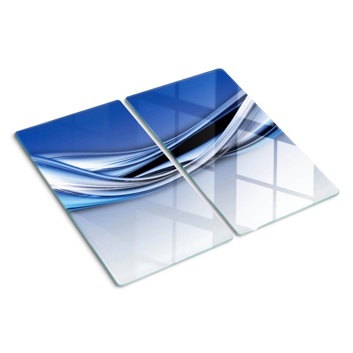 Tocatoare de bucatarie, Tulup, Val abstract, Albastru, 2x30x52 cm, 010010520010000000355