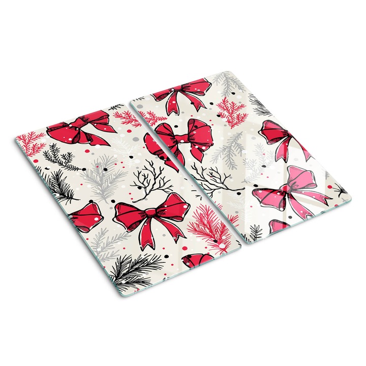 Tocatoare de bucatarie, Tulup, Panglici de Craciun, Rosu, 2x30x52 cm, 010010520010000050101