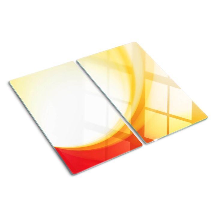 Tocatoare de bucatarie, Tulup, Abstractia rosie, Galben, 2x30x52 cm, 010010520010000049861