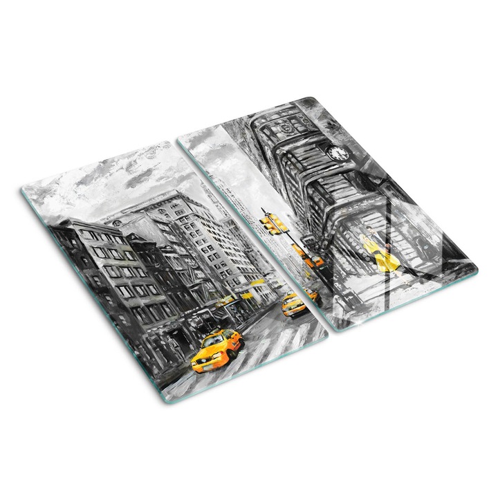 Tocatoare de bucatarie, Tulup, Schita New York, Negru, 2x30x52 cm, 010010520010000050757