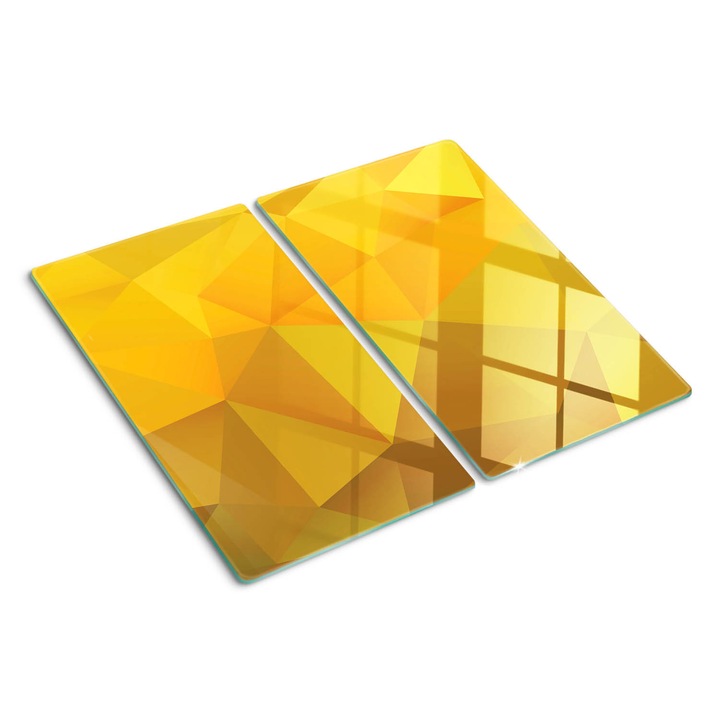 Tocatoare de bucatarie, Tulup, Triunghiuri, Galben, 2x30x52 cm, 010010520010000050026