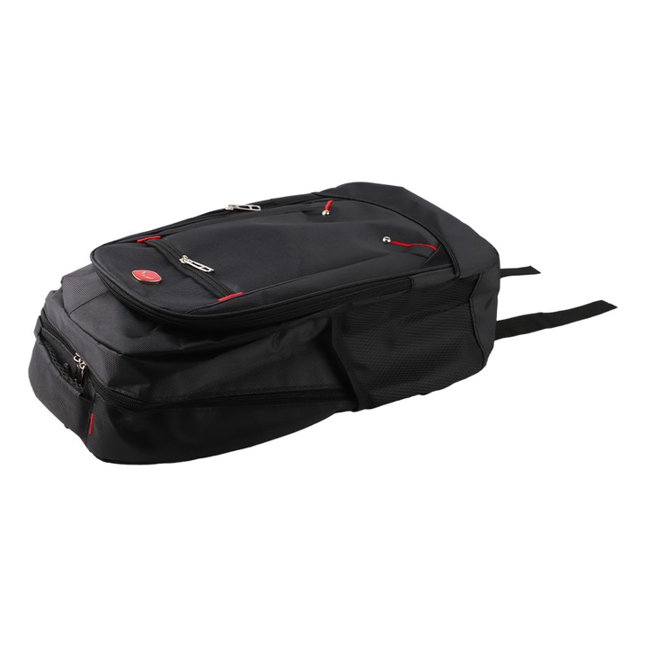 Раница за лаптоп, унисекс, черна, съвместима с 15.6" лаптоп, голям капацитет 30 л, материал Оксфорд, найлон, за мъже и жени