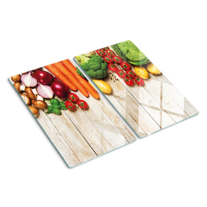 Tocatoare de bucatarie, Tulup, Lemn de Legume, Rosu, 2x30x52 cm, 010010520010000050483