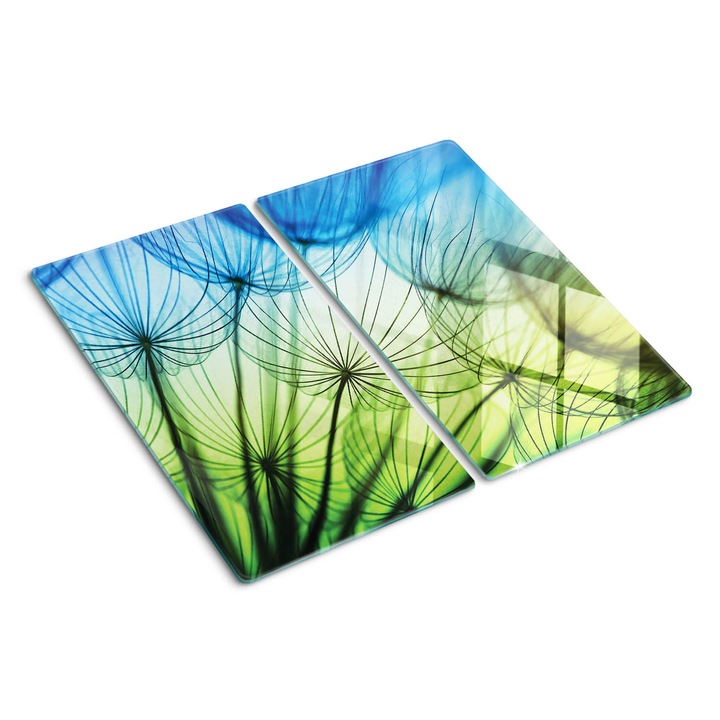 Tocatoare de bucatarie, Tulup, Papadie colorata, Verde, 2x30x52 cm, 010010520010000050201