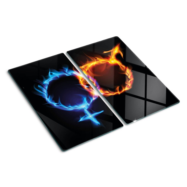 Tocatoare de bucatarie, Tulup, Marte si Venus, Negru, 2x30x52 cm, 010010520010000049854