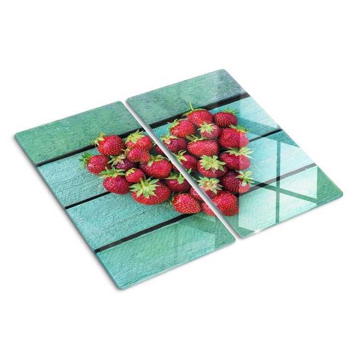 Tocatoare de bucatarie, Tulup, Inima de capsuni, Verde, 2x30x52 cm, 010010520010000050394