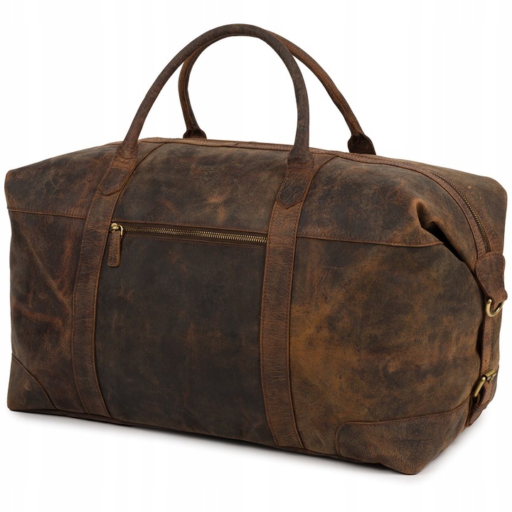 Bőr hétvégi utazótáska, Beltimore, nubuk bőr, barna