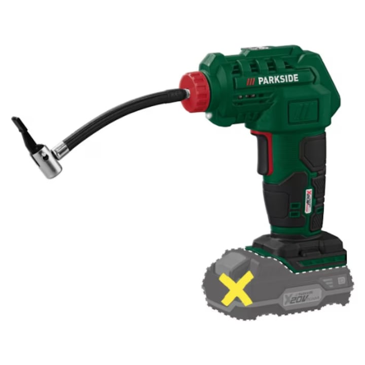 Compresor fara fir, ParkSide PAK 20-Li B2, 20V, 7 bar, verde inchis