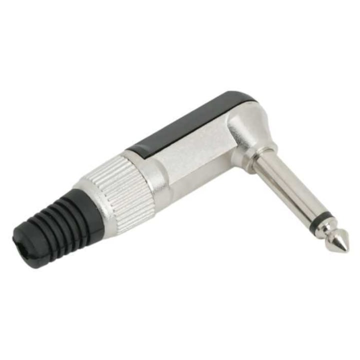 Mufa tata 6.3 mm mono Jack 90 executie ranforsat