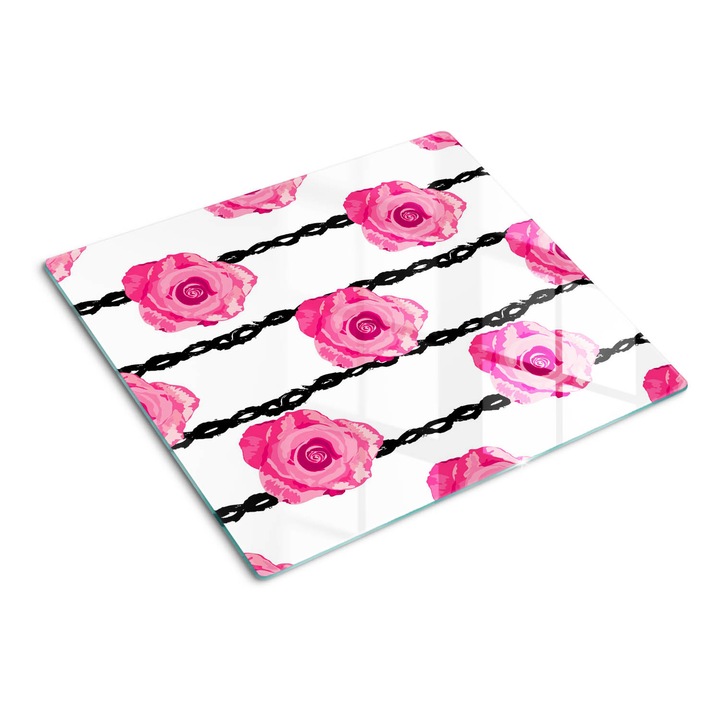 Tocatoare de bucatarie, Tulup, Trandafiri, Roz, 60x52 cm, 010010520040000006617