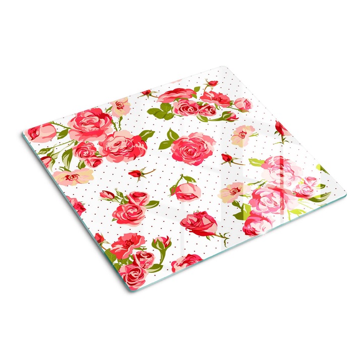 Tocatoare de bucatarie, Tulup, Trandafiri, Roz, 60x52 cm, 010010520040000006686