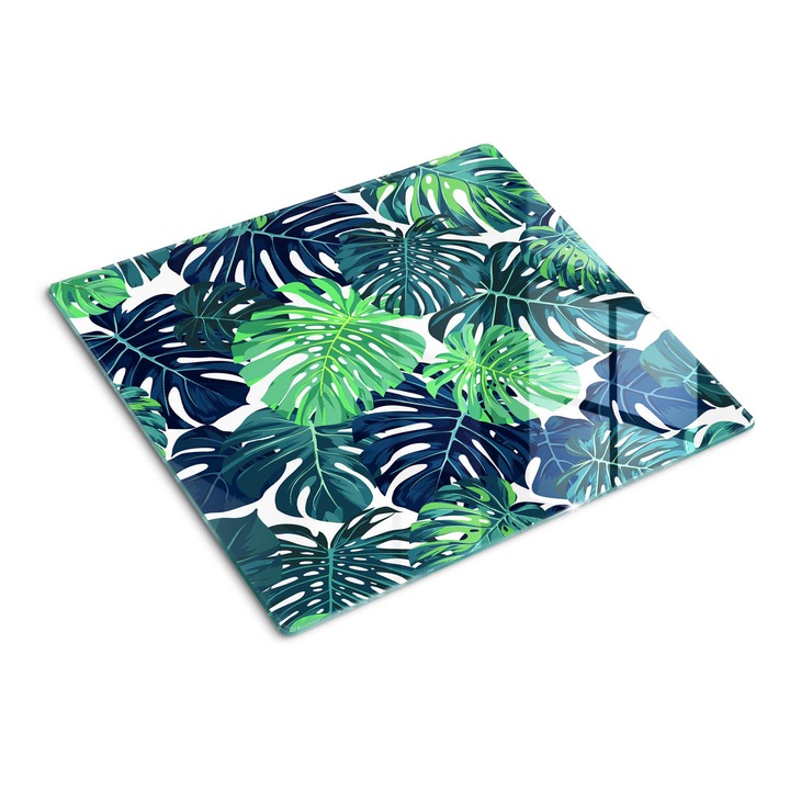 Tocatoare de bucatarie, Tulup, Frunze tropicale, Verde, 60x52 cm, 010010520040000006663