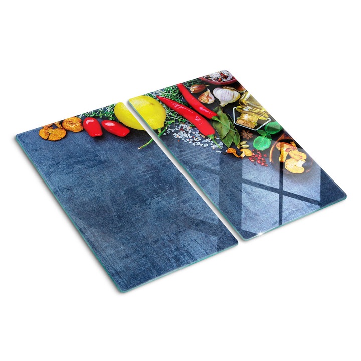 Tocatoare de bucatarie, Tulup, Ierburi Condimente, Albastru, 2x30x52 cm, 010010520010000050472