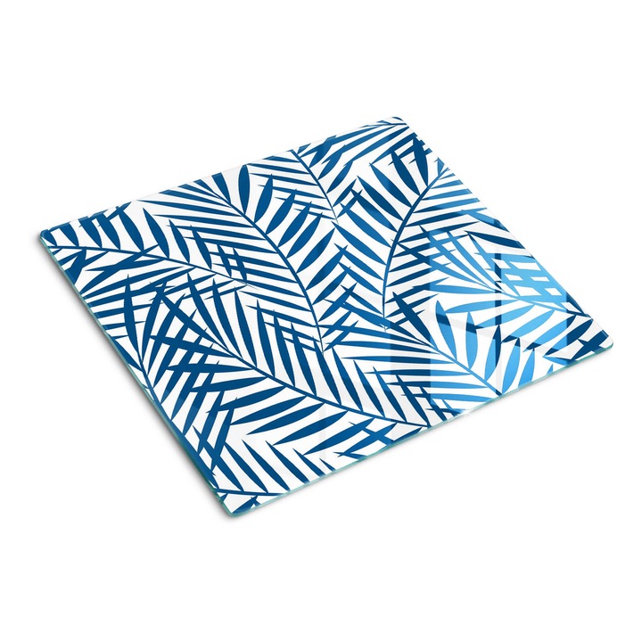 Tocatoare de bucatarie, Tulup, Frunze de palmier, Albastru, 60x52 cm, 010010520040000006784