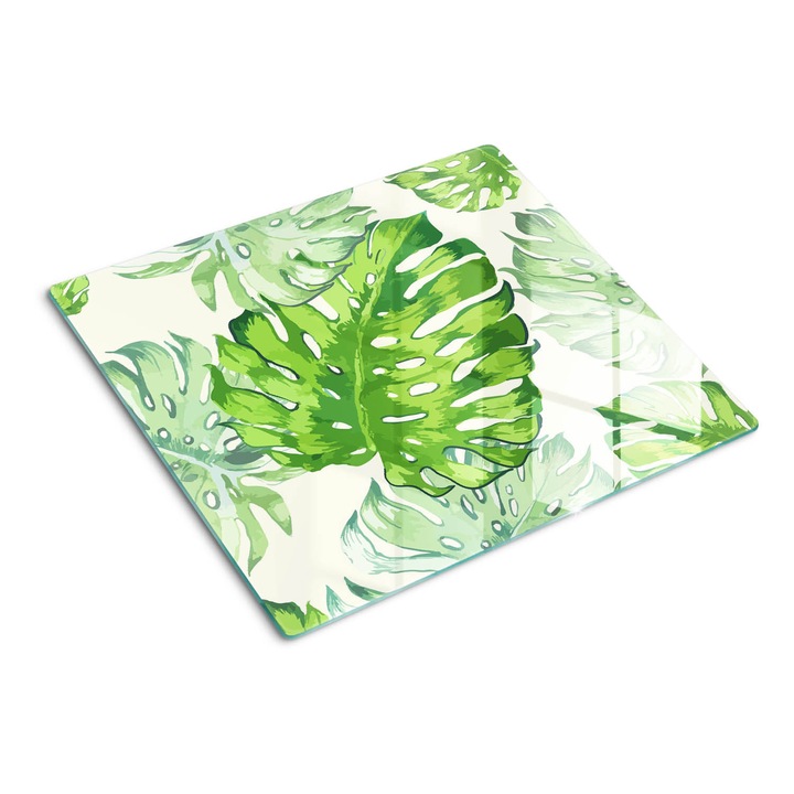 Tocatoare de bucatarie, Tulup, Frunze tropicale, Verde, 60x52 cm, 010010520040000006762