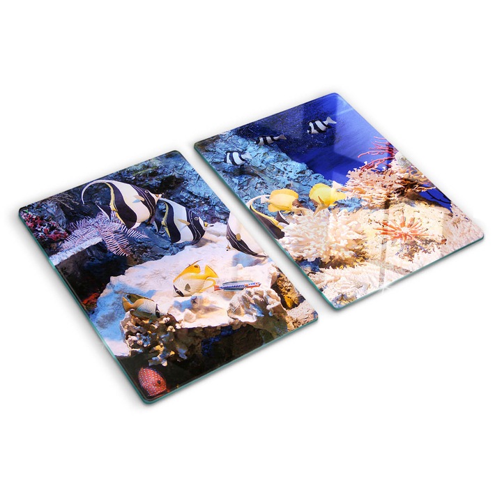 Tocatoare de bucatarie, Tulup, Recif de corali, Multicolor, 2x40x52 cm, 010010520020000005595