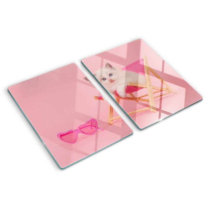 Tocatoare de bucatarie, Tulup, Sezlong pentru pisici, Roz, 2x40x52 cm, 010010520020000005620