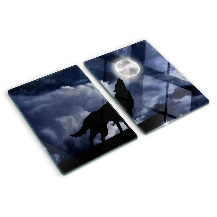 Tocatoare de bucatarie, Tulup, Wolf astazi este luna plina, Negru, 2x40x52 cm, 010010520020000005715