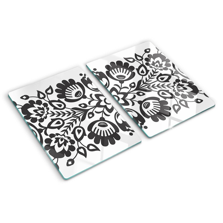 Tocatoare de bucatarie, Tulup, Flori populare, Gri, 2x40x52 cm, 010010520020000005890