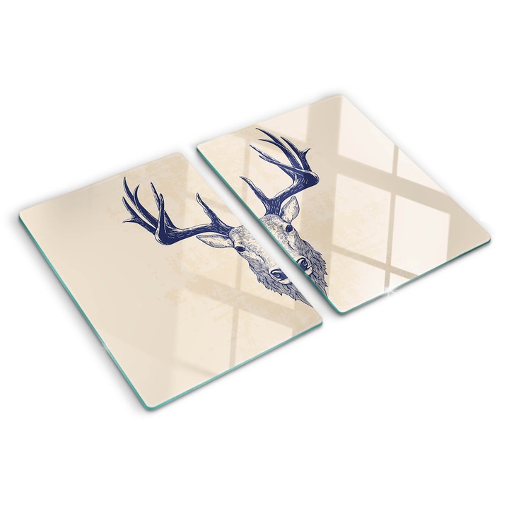 Tocatoare de bucatarie, Tulup, Cap de cerb, Bej, 2x40x52 cm, 010010520020000005777