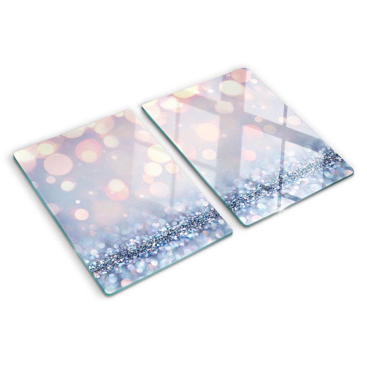 Tocatoare de bucatarie, Tulup, Motiv stralucitor, Argintiu, 2x40x52 cm, 010010520020000005882