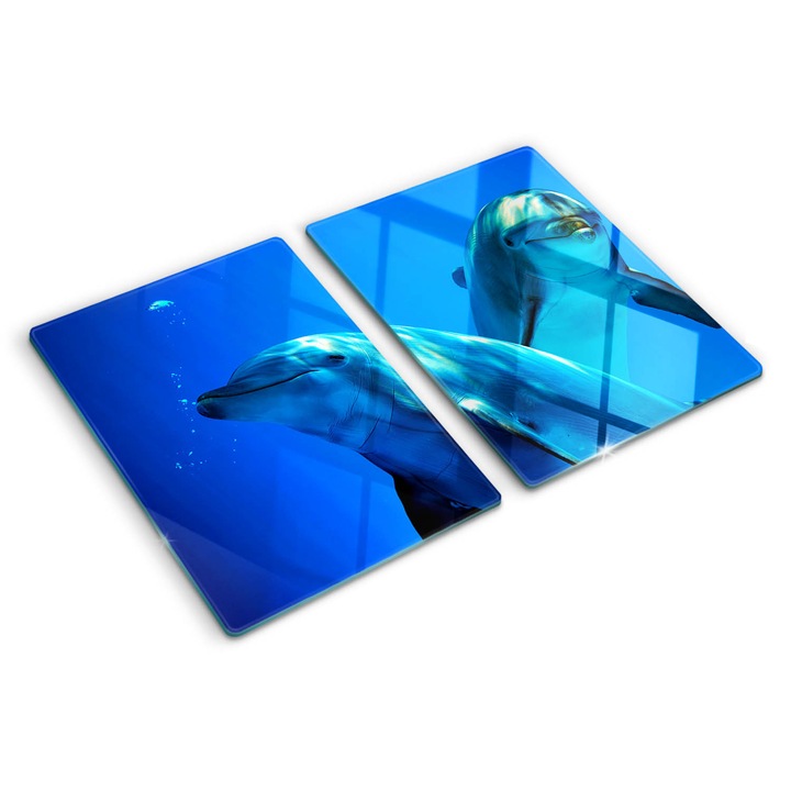 Tocatoare de bucatarie, Tulup, Doi delfini, Albastru, 2x40x52 cm, 010010520020000005657