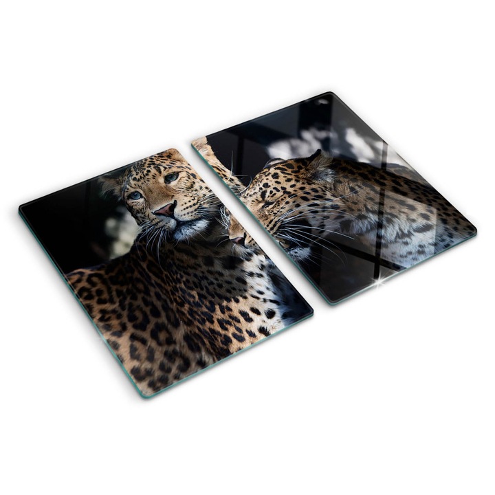 Tocatoare de bucatarie, Tulup, Doi leoparzi, Maro, 2x40x52 cm, 010010520020000005601