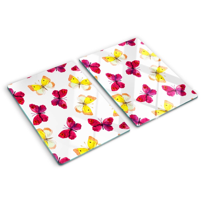 Tocatoare de bucatarie, Tulup, Floare de fluture, Rosu, 2x40x52 cm, 010010520020000005868