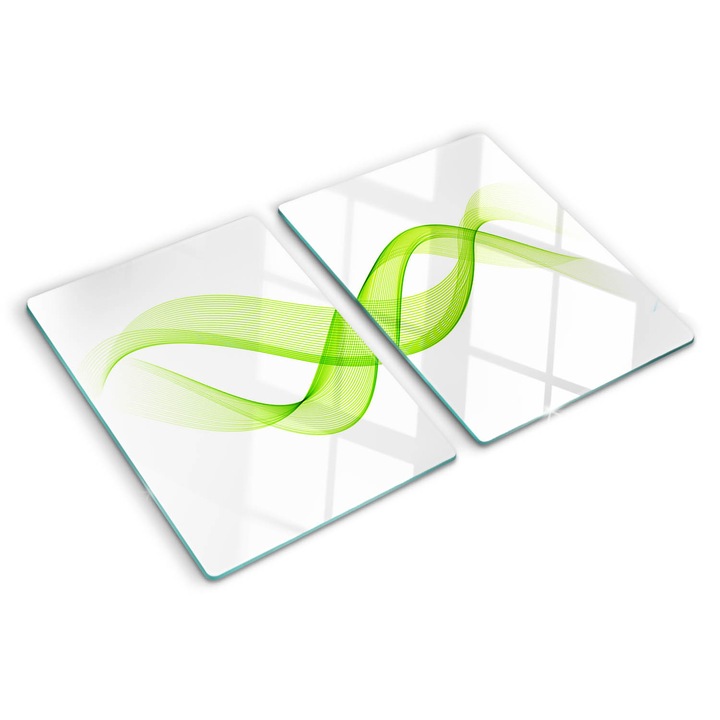 Tocatoare de bucatarie, Tulup, Valuri colorate, Verde, 2x40x52 cm, 010010520020000005916