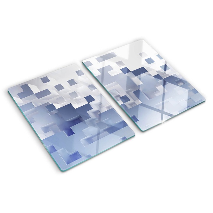 Tocatoare de bucatarie, Tulup, Cub abstract, Alb, 2x40x52 cm, 010010520020000005915