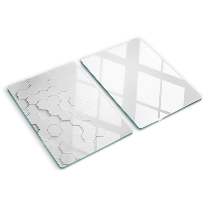 Tocatoare de bucatarie, Tulup, Hexagoane, Alb, 2x40x52 cm, 010010520020000005889