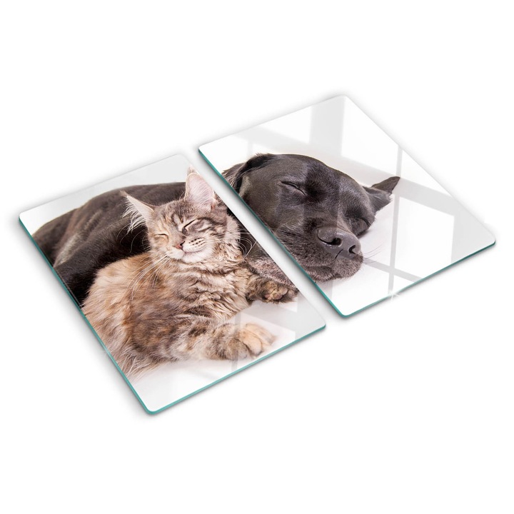 Tocatoare de bucatarie, Tulup, Caine si pisica, Maro, 2x40x52 cm, 010010520020000005786