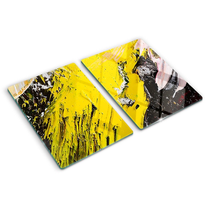 Tocatoare de bucatarie, Tulup, Textura abstracta, Galben, 2x40x52 cm, 010010520020000006044