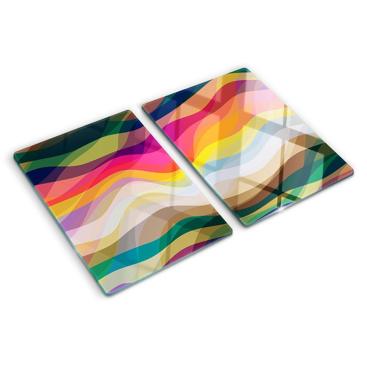 Tocatoare de bucatarie, Tulup, Valuri abstracte, Multicolor, 2x40x52 cm, 010010520020000005933