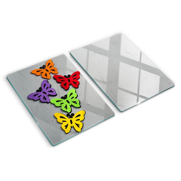 Tocatoare de bucatarie, Tulup, Fluturi colorati, Multicolor, 2x40x52 cm, 010010520020000005642