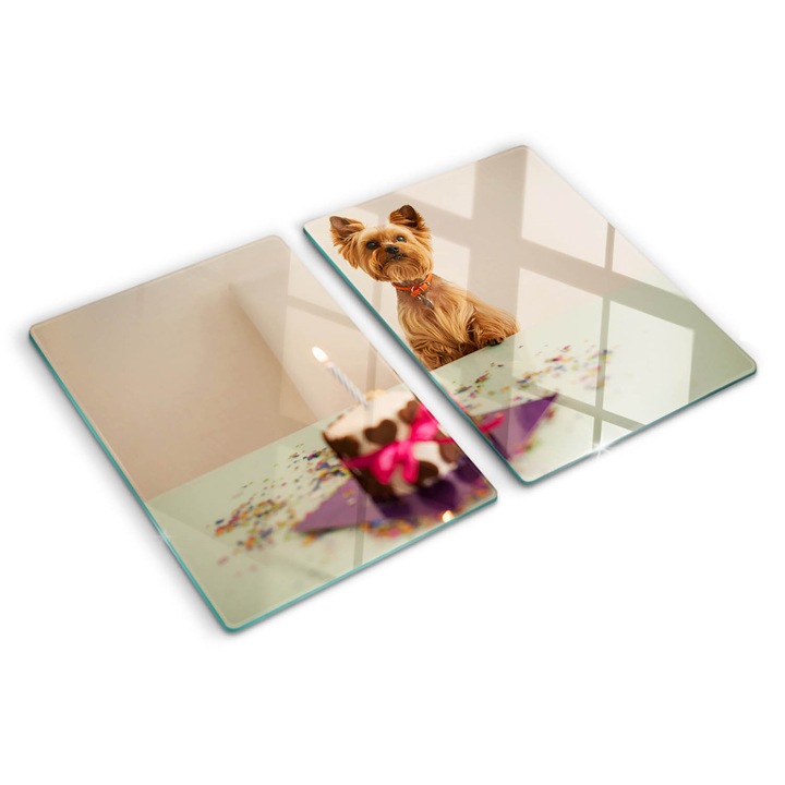 Tocatoare de bucatarie, Tulup, Caine cu tort, Violet, 2x40x52 cm, 010010520020000005797