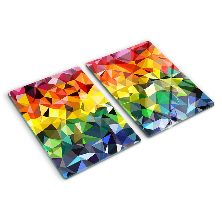 Tocatoare de bucatarie, Tulup, Figuri geometrice, Multicolor, 2x40x52 cm, 010010520020000005979