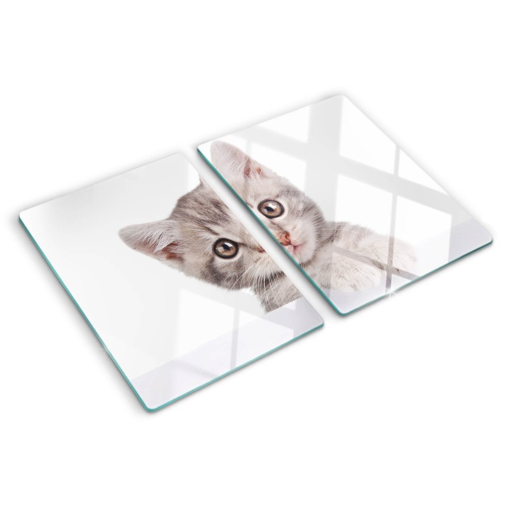 Tocatoare de bucatarie, Tulup, Pisica gri, Gri, 2x40x52 cm, 010010520020000005763