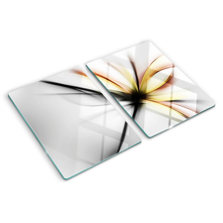 Tocatoare de bucatarie, Tulup, Floare abstracta, Galben, 2x40x52 cm, 010010520020000006081