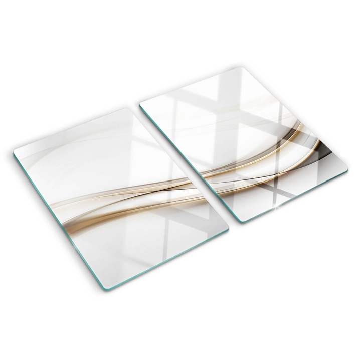 Tocatoare de bucatarie, Tulup, Valuri abstracte, Bej, 2x40x52 cm, 010010520020000005885