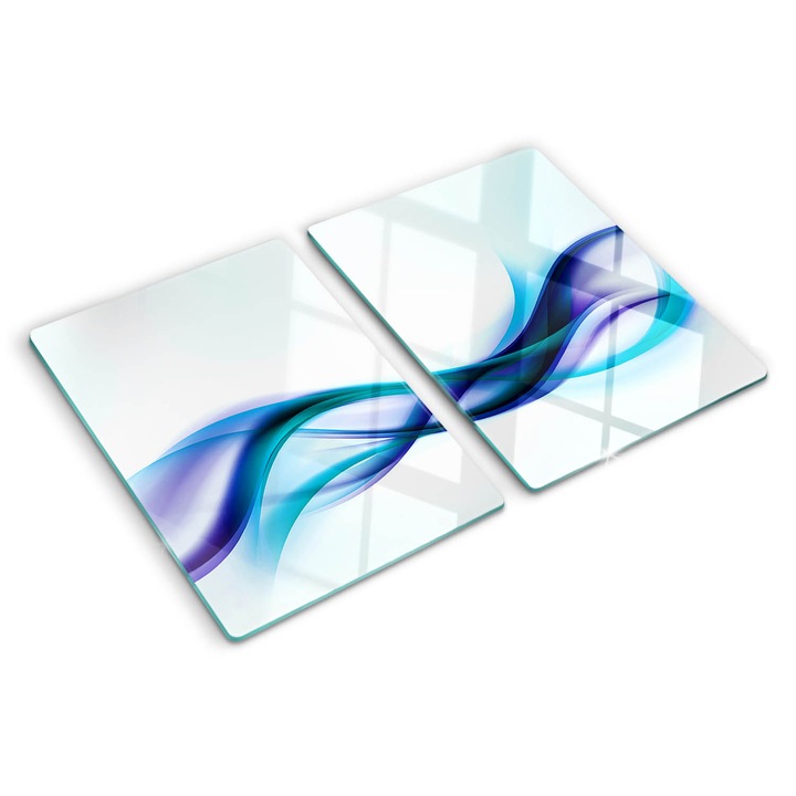 Tocatoare de bucatarie, Tulup, Valuri abstracte, Albastru, 2x40x52 cm, 010010520020000006101