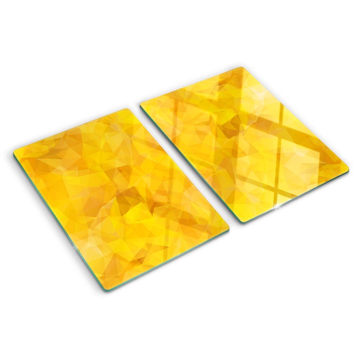 Tocatoare de bucatarie, Tulup, Triunghiuri abstracte, Galben, 2x40x52 cm, 010010520020000006111