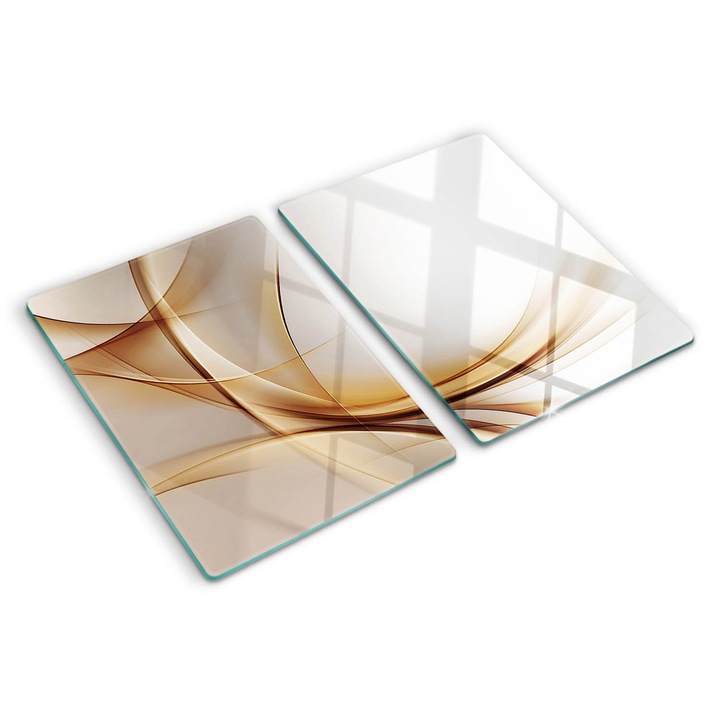 Tocatoare de bucatarie, Tulup, Valuri abstracte, Bej, 2x40x52 cm, 010010520020000005438