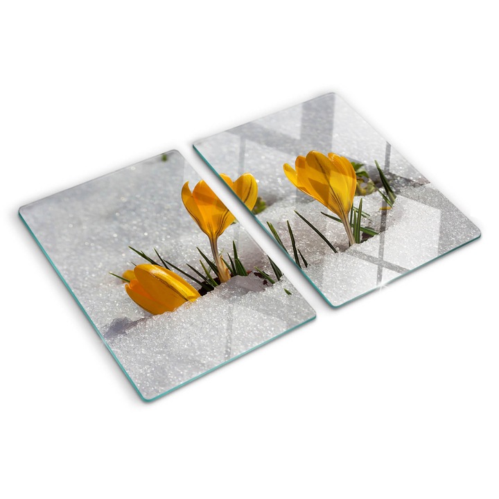 Tocatoare de bucatarie, Tulup, Crocusuri in zapada, Galben, 2x40x52 cm, 010010520020000006206