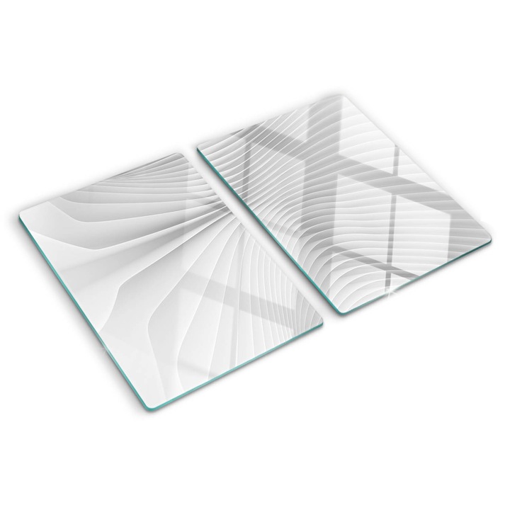 Tocatoare de bucatarie, Tulup, Linii de abstractizare, Alb, 2x40x52 cm, 010010520020000006024